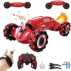 Upgraded Hand Gesture Sensing RC Stunt Car with Lights Music, Spray Drift Hand Gesture RC Car 360° Spins All Terrains Hand Controlled Car Toys for 6 7 8 9 10 Year Old Boys - Image 1